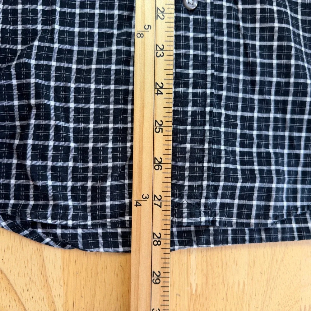 Polo Ralph Lauren Mens Medium Cotton Long Sleeve Button Down Shirt Black White